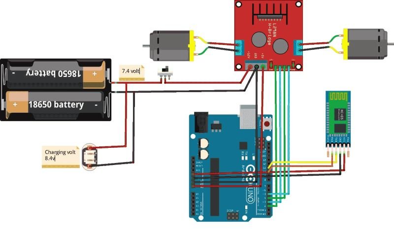 Arduino Robot Car Circuit Diagram
