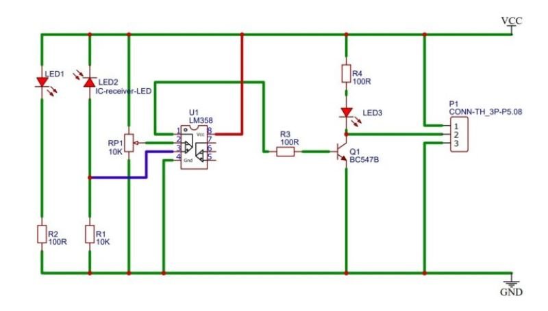 LM358 Proximity Sensor Circuit