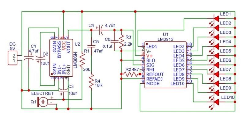 LM3915 Circuit Diagram