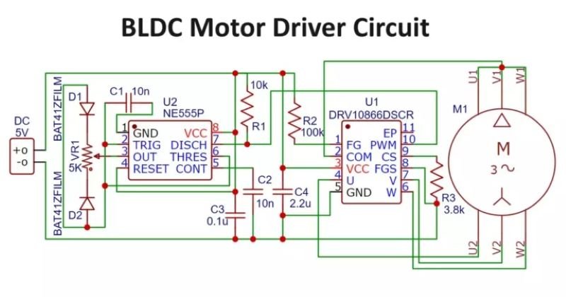 BLDC Motor Driver Circuit Diagram