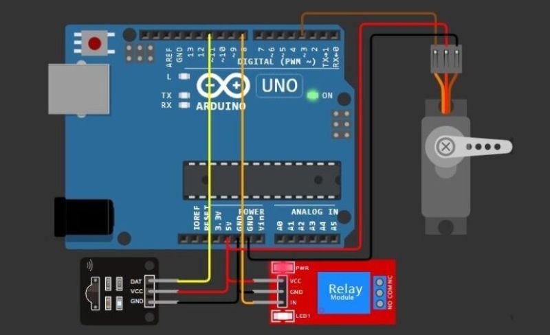 Circuit Diagram of IR Sensor with Arduino