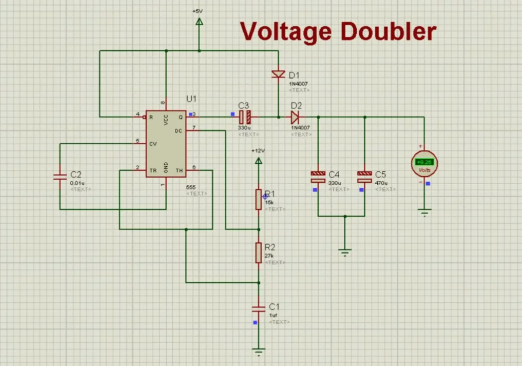 circuit diagram of voltage doubler