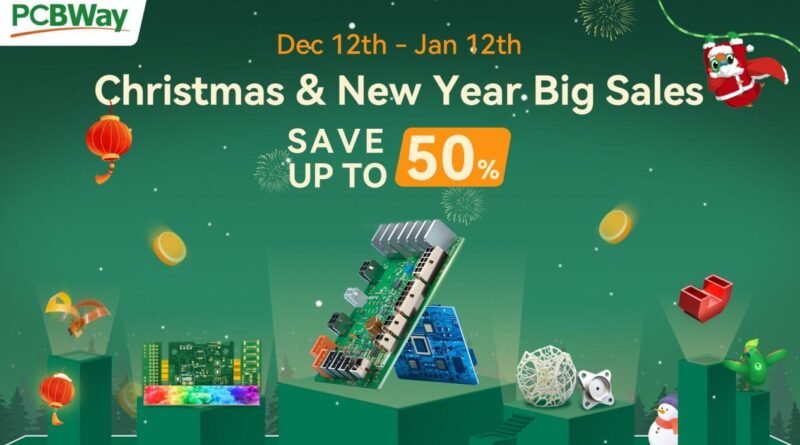 PCBWay Christmas & New Year Big Sales — Get Exclusive Coupons and Various Gifts